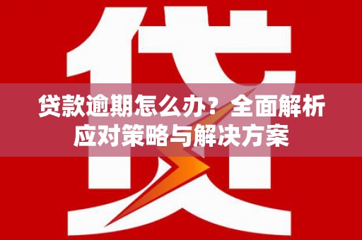 荷塘贷款逾期怎么办？全面解析应对策略与解决方案