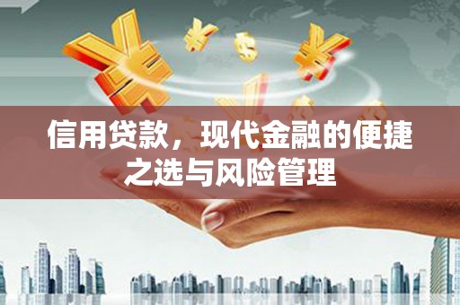 荷塘信用贷款，现代金融的便捷之选与风险管理
