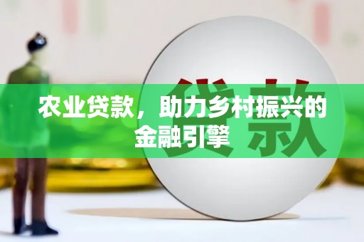 荷塘农业贷款，助力乡村振兴的金融引擎