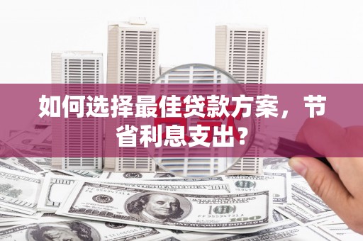 荷塘如何选择最佳贷款方案，节省利息支出？