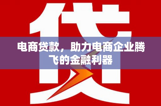 荷塘电商贷款，助力电商企业腾飞的金融利器