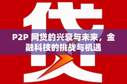 荷塘P2P 网贷的兴衰与未来，金融科技的挑战与机遇