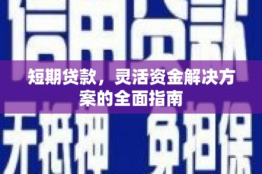 荷塘短期贷款，灵活资金解决方案的全面指南