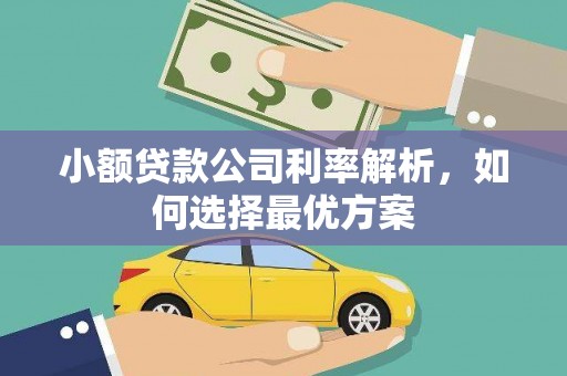 荷塘小额贷款公司利率解析，如何选择最优方案