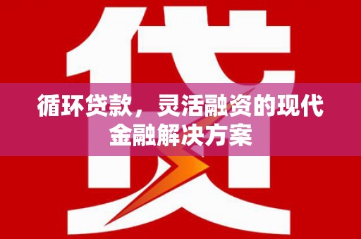 荷塘循环贷款，灵活融资的现代金融解决方案