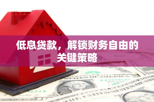 荷塘低息贷款，解锁财务自由的关键策略