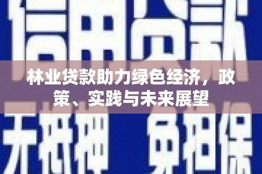 荷塘林业贷款助力绿色经济，政策、实践与未来展望