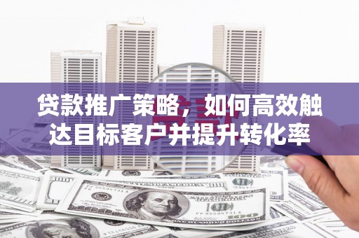 荷塘贷款推广策略，如何高效触达目标客户并提升转化率