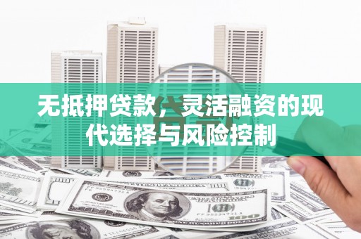 荷塘无抵押贷款，灵活融资的现代选择与风险控制