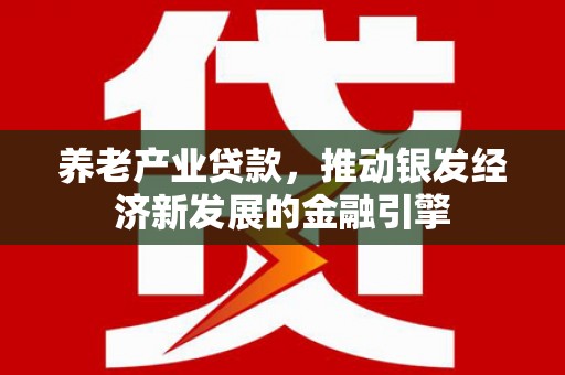 荷塘养老产业贷款，推动银发经济新发展的金融引擎