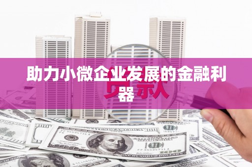 荷塘助力小微企业发展的金融利器