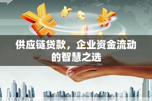 荷塘供应链贷款，企业资金流动的智慧之选