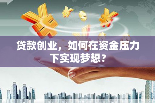 荷塘贷款创业，如何在资金压力下实现梦想？