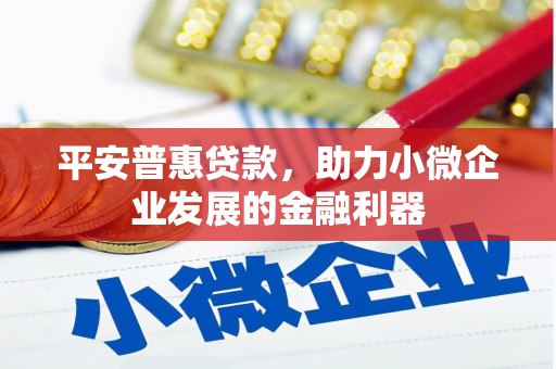荷塘平安普惠贷款，助力小微企业发展的金融利器