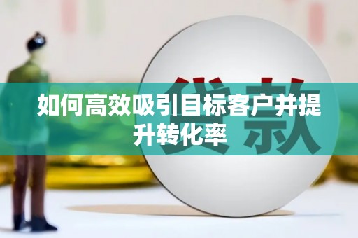 荷塘如何高效吸引目标客户并提升转化率