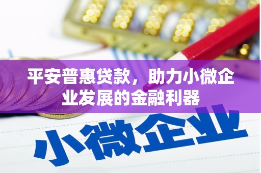 荷塘平安普惠贷款，助力小微企业发展的金融利器