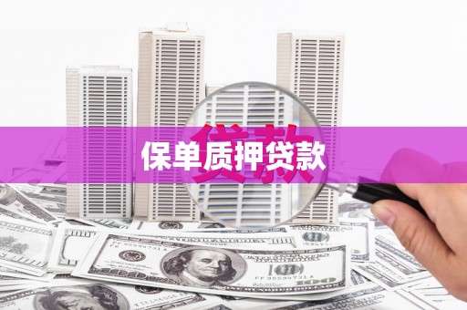 荷塘保单质押贷款