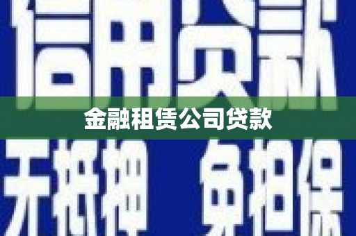 荷塘金融租赁公司贷款