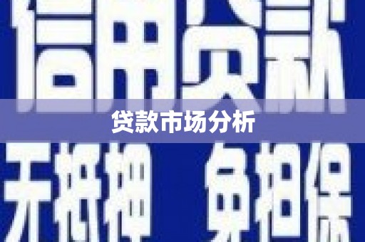 荷塘贷款市场分析