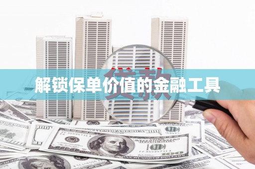 荷塘解锁保单价值的金融工具
